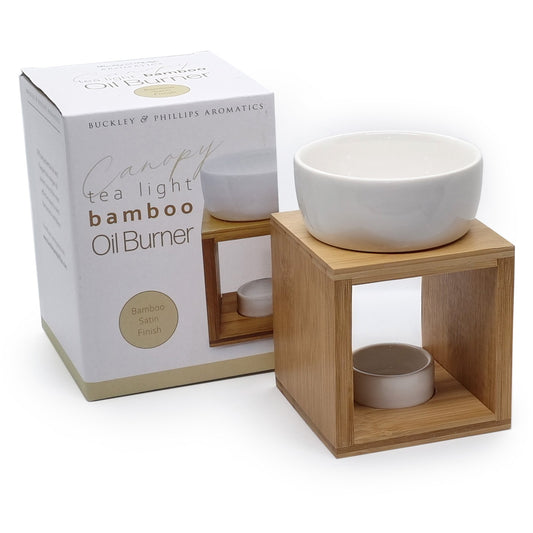 Buckley & Phillips Aromatics - Bamboo & Ceramic Tealight Oil Burner