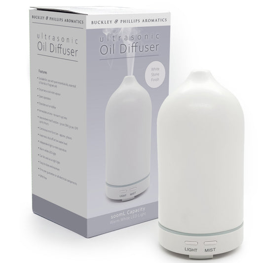 Buckley & Phillips Aromatics - Ultrasonic Oil Diffuser (White Stone)