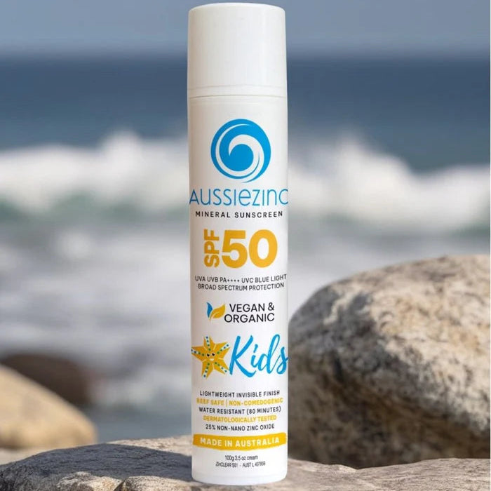 AussieZinc - Kids SPF50+ Organic Mineral Sunscreen