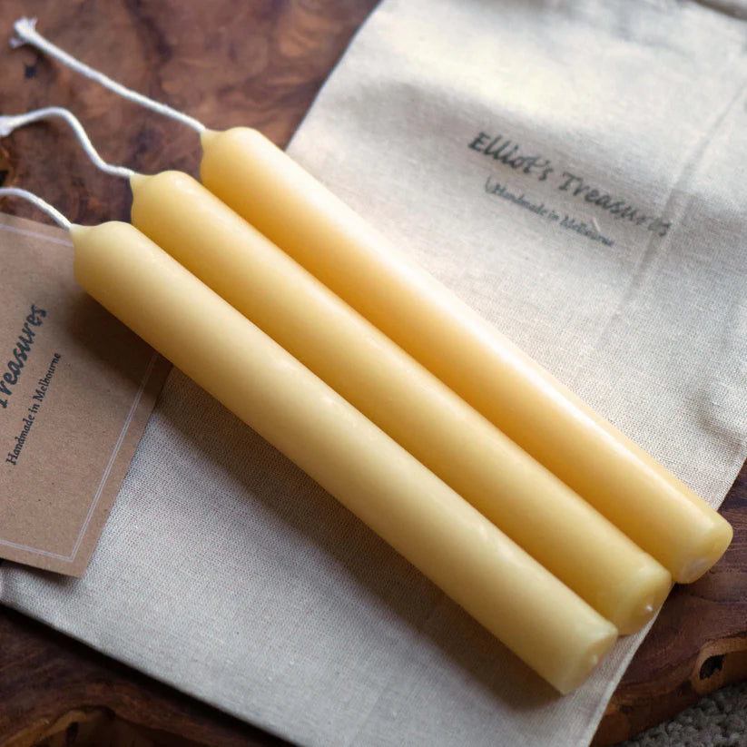 Elliot's Treasures - Beeswax Dinner Taper Candle