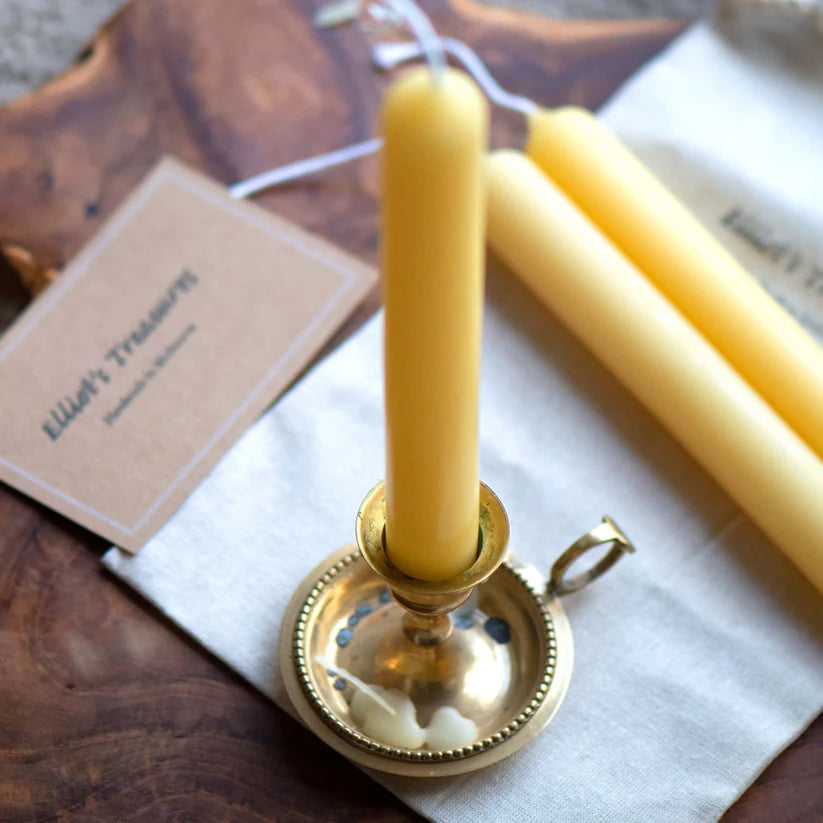 Elliot's Treasures - Beeswax Dinner Taper Candle
