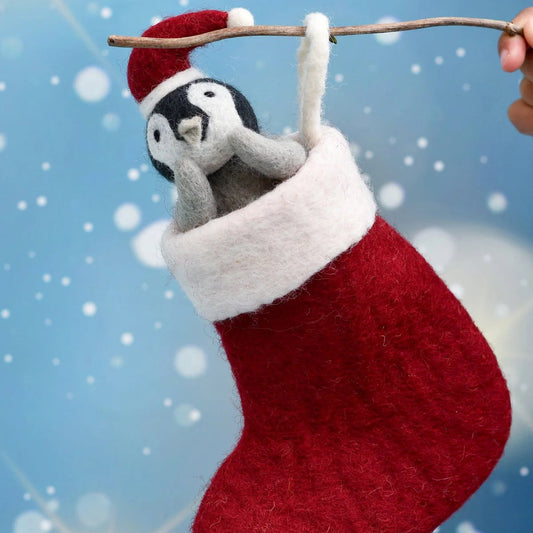 Tara Treasures - Penguin in Stocking Toy