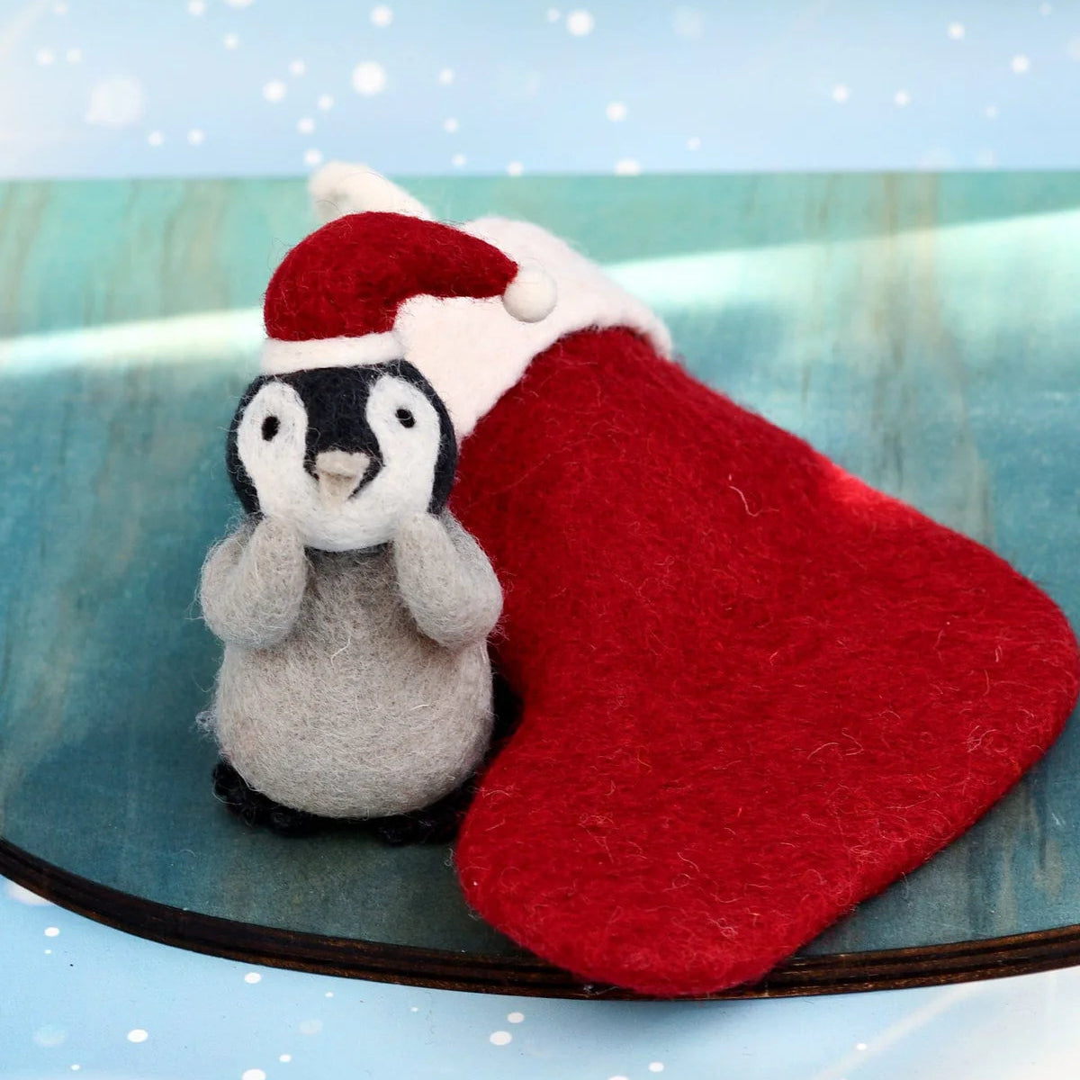 Tara Treasures - Penguin in Stocking Toy