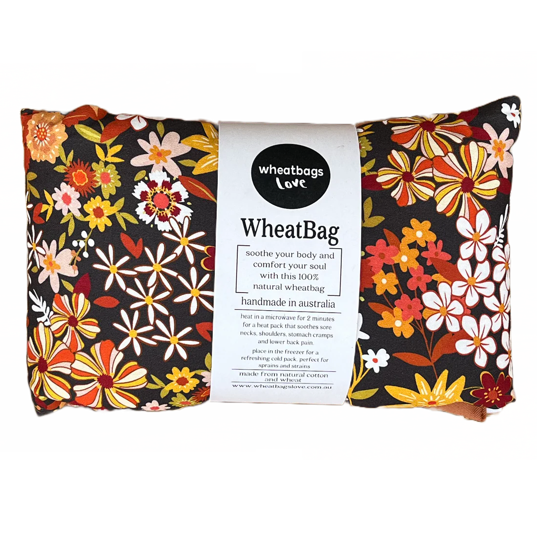 Wheatbags Love - Wheatbag | Groovy Flowers (Black)