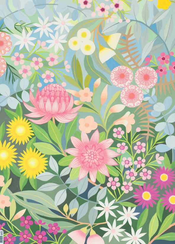 Earth Greetings - Recycled Folded Wrapping Paper | Bush Bouquet