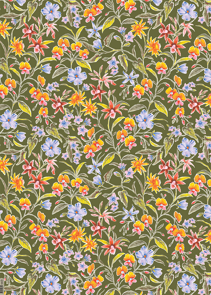 Earth Greetings - Recycled Folded Wrapping Paper | Wildflower Wander