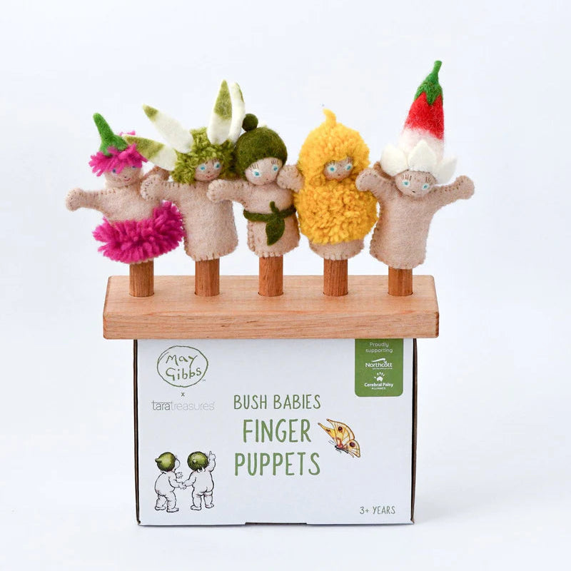 Tara Treasures x May Gibbs - Bush Babies Finger Puppets Set