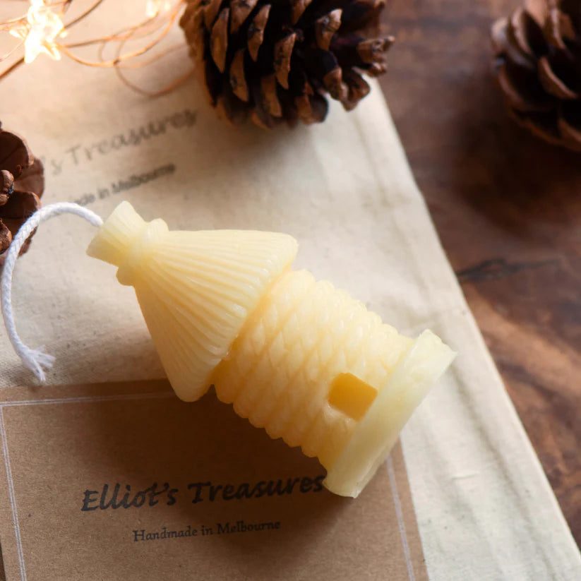 Elliot's Treasures - Straw Hive Beeswax Candle