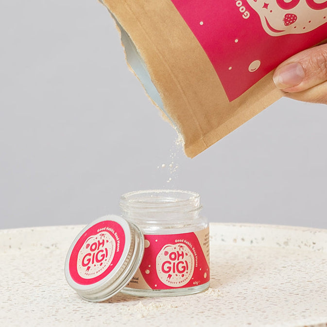 ohGiGi - Hydroxyapatite Tooth Powder 'Fruity Brush'