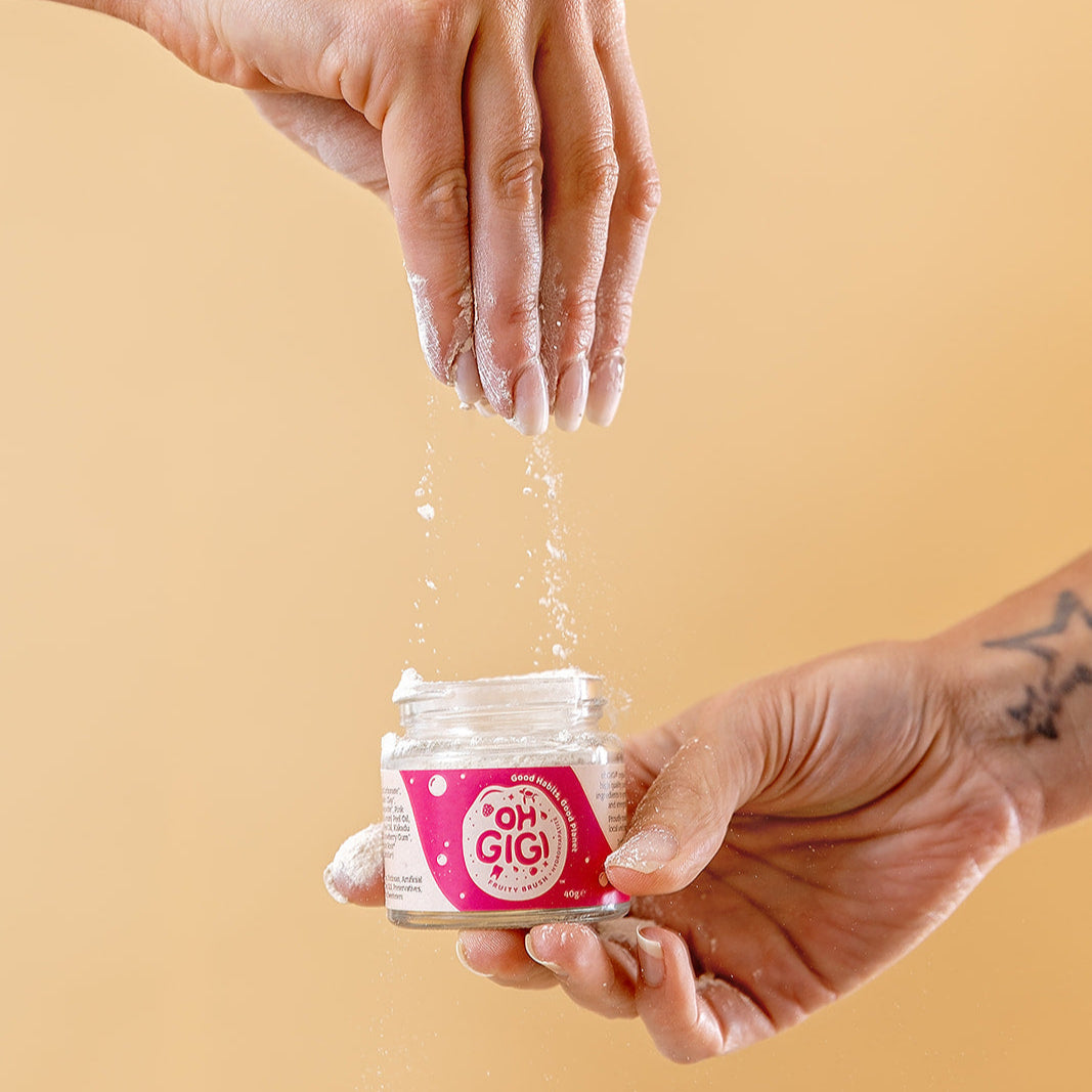 ohGiGi - Hydroxyapatite Tooth Powder 'Fruity Brush'
