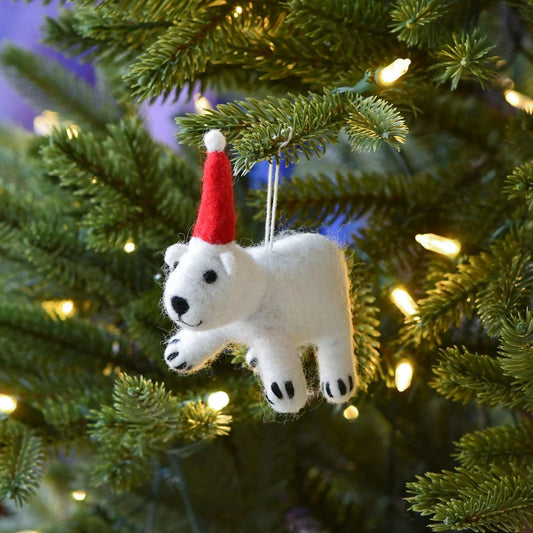 Tara Treasures - Polar Bear Cub Christmas Ornament