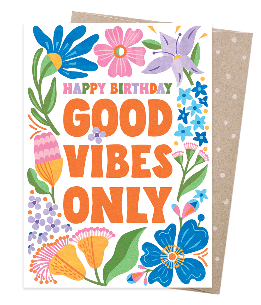 Earth Greetings - Greeting A5 Cards | Good Vibes Only