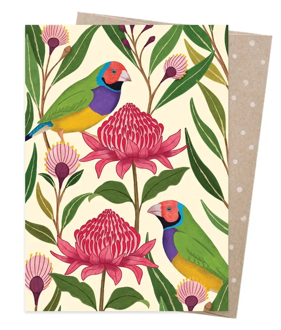 Earth Greetings - Greeting A5 Cards | Gouldian Finches