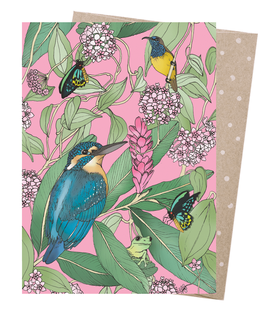 Earth Greetings - Greeting A5 Cards | Tropical Kingfisher