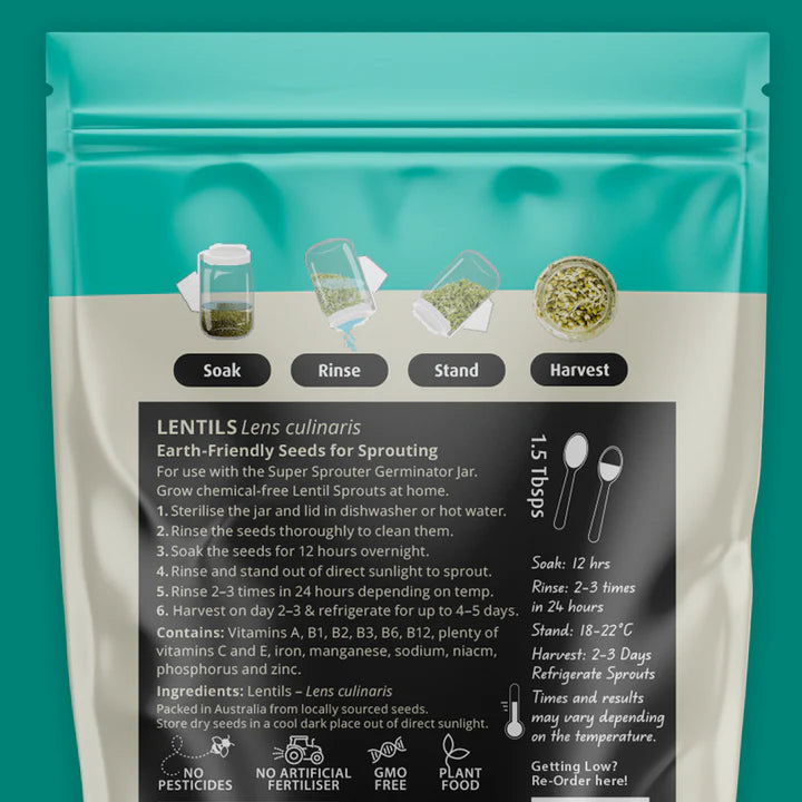 Untamed Health - Lentil Sprouting Seeds