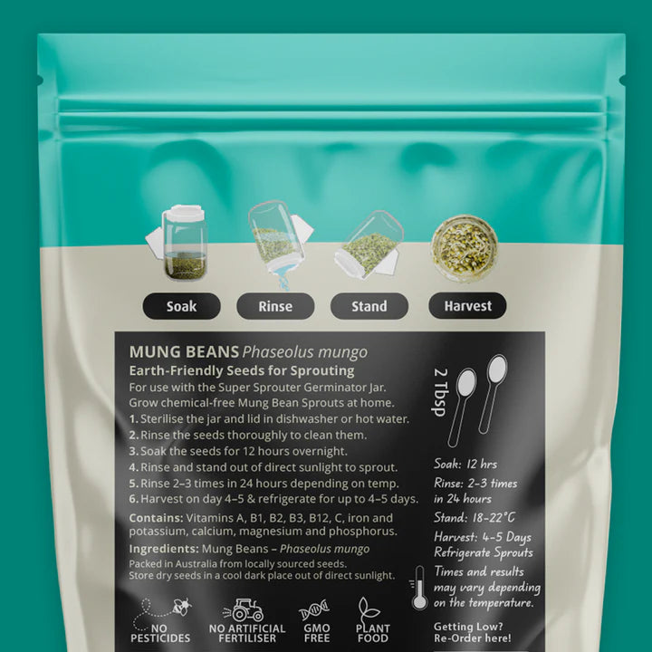 Untamed Health - Mung Beans Sprouting Seeds