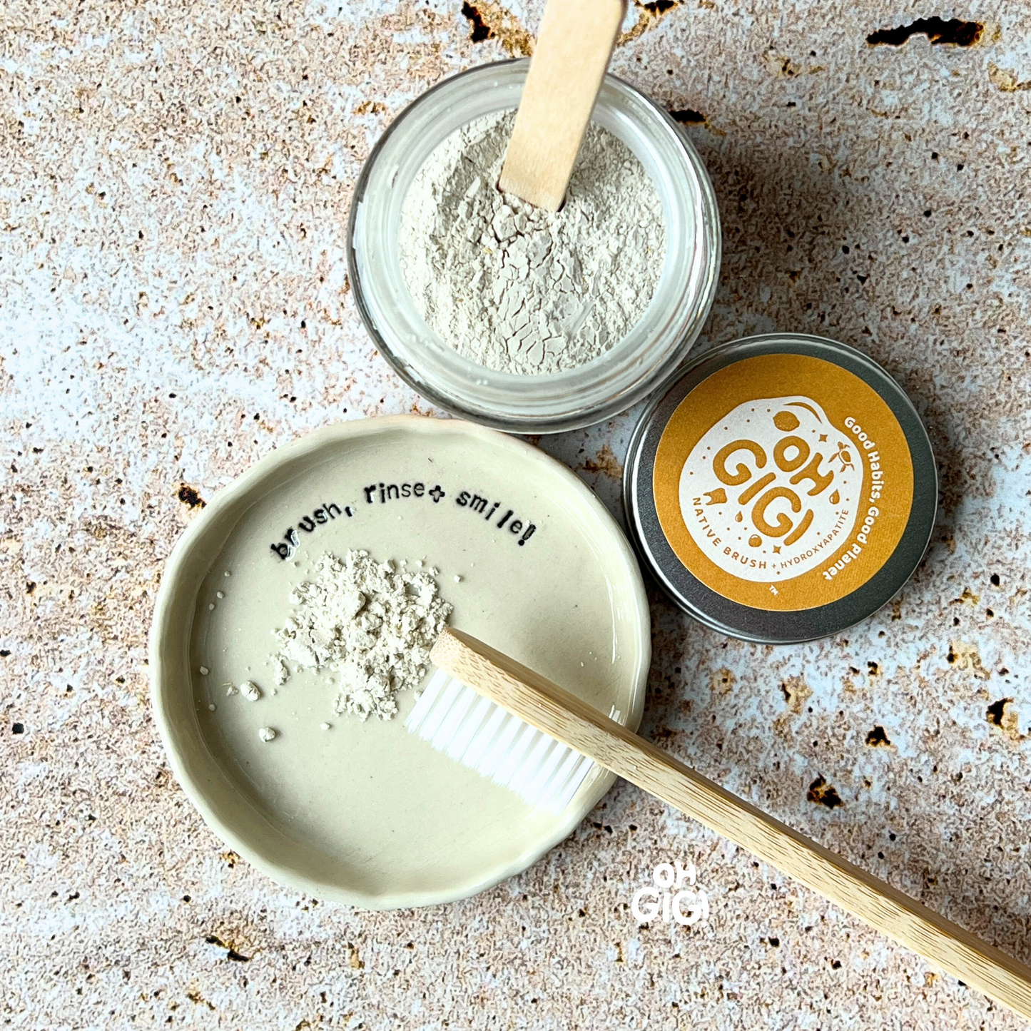 ohGiGi - Hydroxyapatite Tooth Powder 'Native Brush'