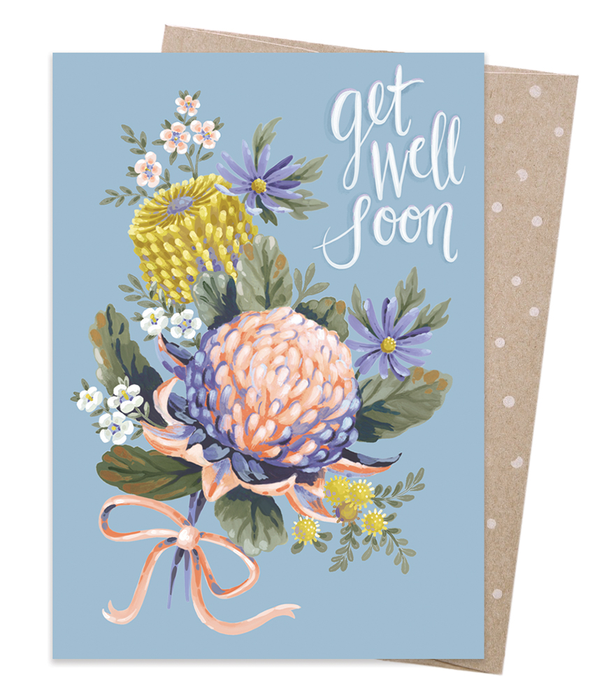 Earth Greetings - Greeting A5 Cards | Get Well Posy