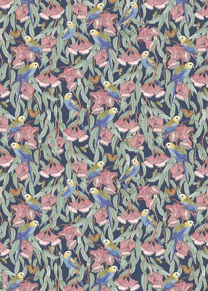 Earth Greetings - Recycled Folded Wrapping Paper | Rosellas Amongst the Mallee
