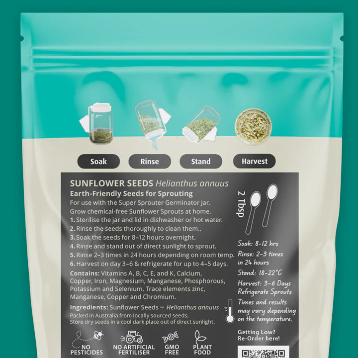 Untamed Health - Sunflower Sprouting Seeds
