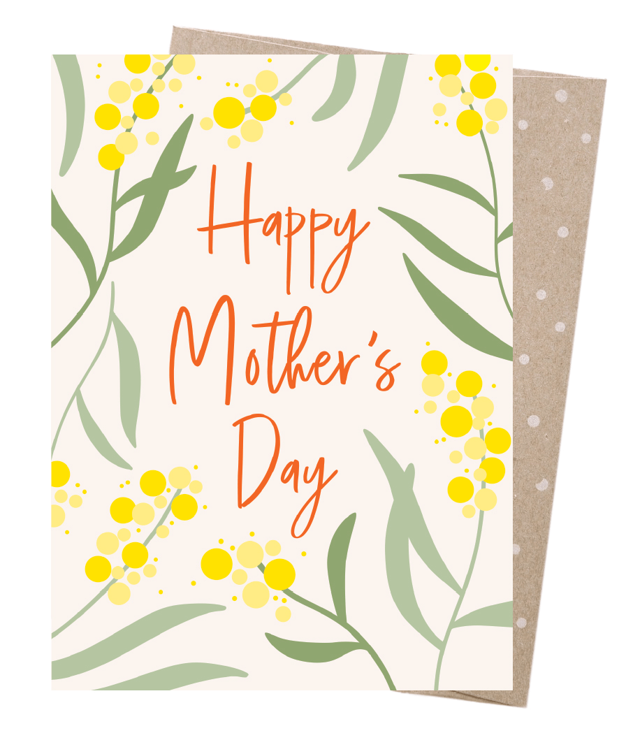 Earth Greetings - Greeting A5 Cards | Mother's Day Wattle