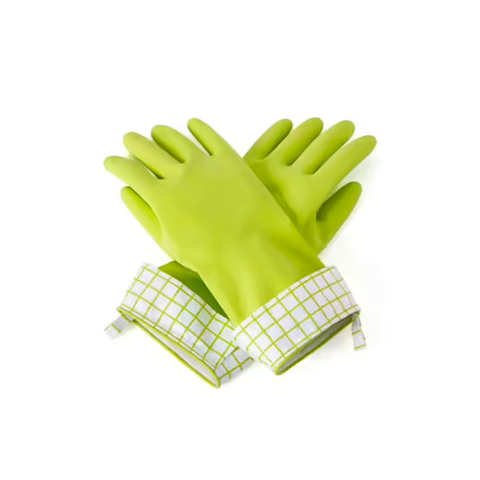 Full Circle Natural Latex Cleaning Gloves Large Green