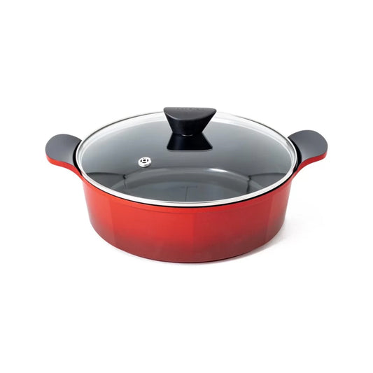 Neoflam Venn 28cm Low Casserole Induction Red