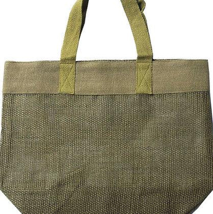 Apple Green Duck Jute Mesh Bag