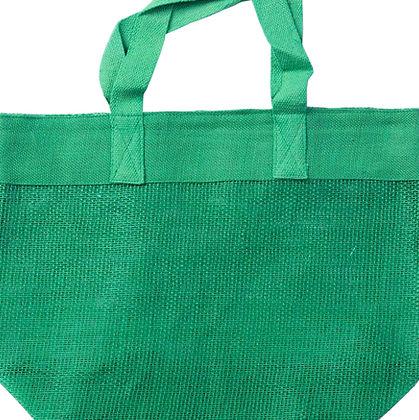 Apple Green Duck Jute Mesh Bag