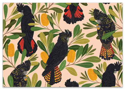 Earth Greetings - Recycled Folded Wrapping Paper | Cockatoos & Banksia