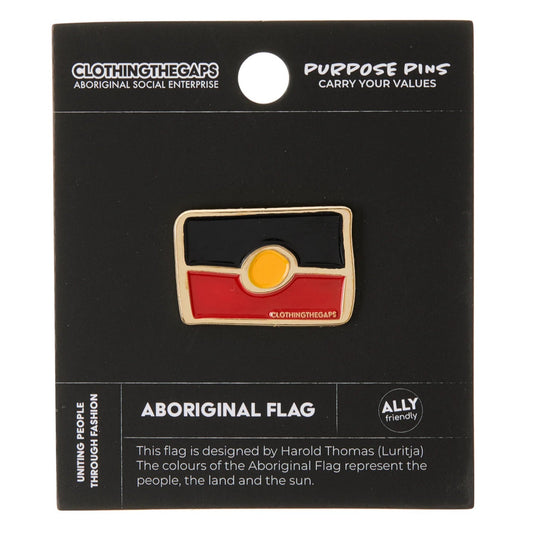 Clothing the Gaps - Aboriginal Flag Pin