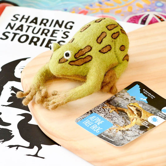 Tara Treasures - Alpine Tree Frog Felt Toy