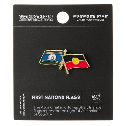 Clothing the Gaps - First Nation Flags Pin