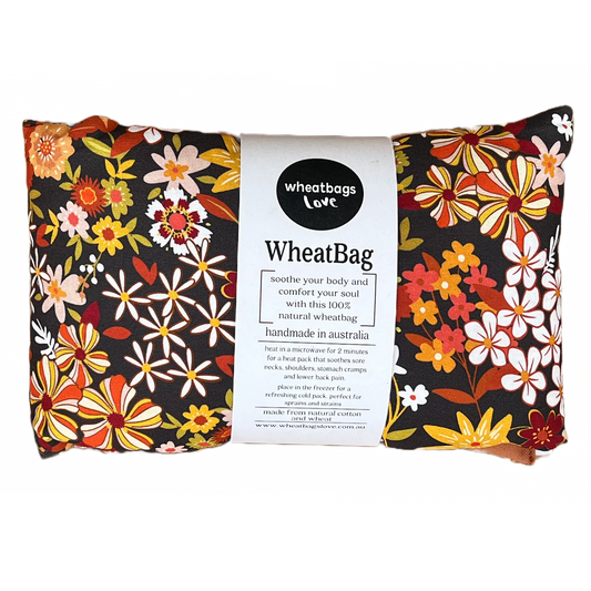 Wheatbags Love - Wheatbag | Groovy Flowers (Black)