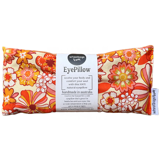 Wheatbags Love - Eyepillow | Groovy Flowers (Orange)