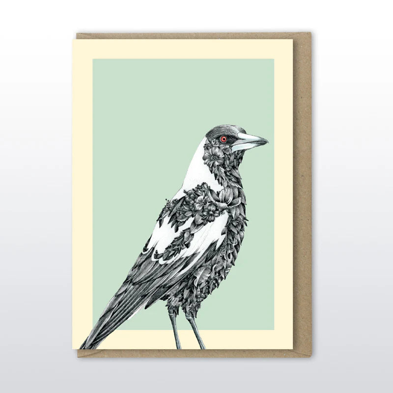 Marini Ferlazzo - Magpie Bushwalk Greeting Card