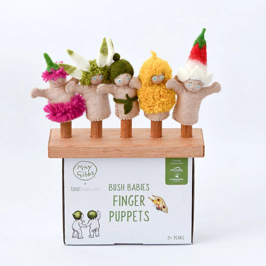 Tara Treasures x May Gibbs - Bush Babies Finger Puppets Set