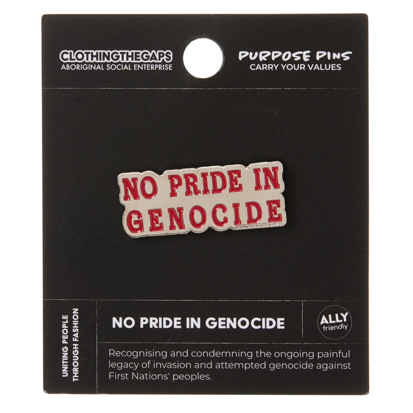 Clothing the Gaps - No Price in Genocide Pin