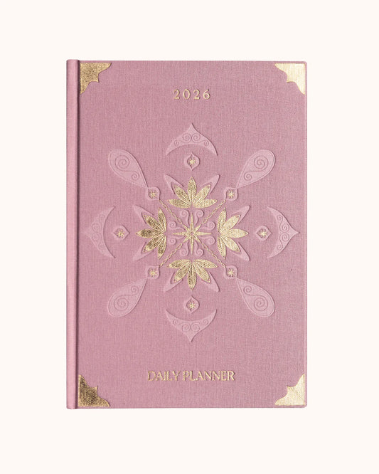 Dreamy Moons - 2026 Daily Planner (Vintage Rose)
