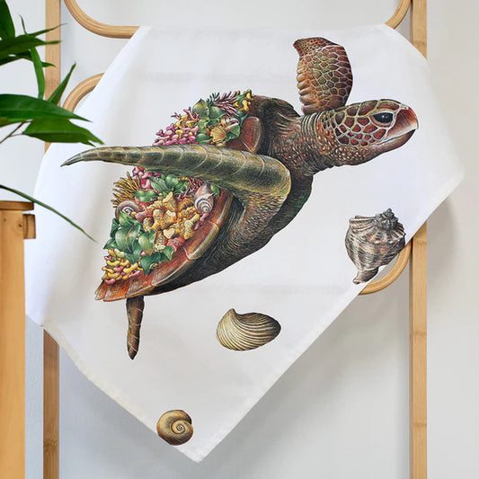 Marini Ferlazzo - Green Sea Turtle Cotton Tea Towel