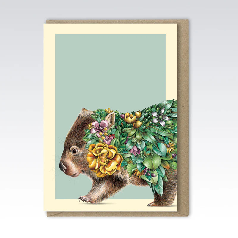 Marini Ferlazzo - Wombat Bushwalk Greeting Card
