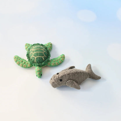 Tara Treasures - Waru & Dhangal (Sea Turtle & Dugong) Finger Puppets Set