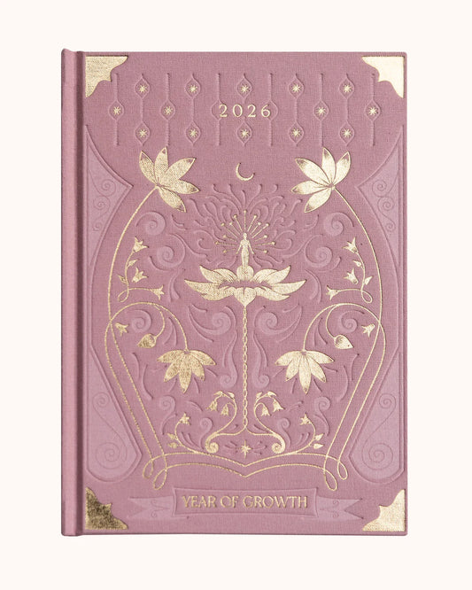 Dreamy Moons - 2026 Year of Growth Book (Vintage Rose)