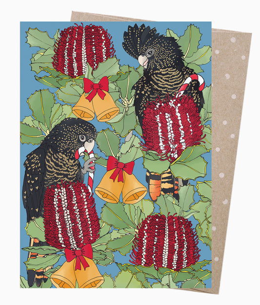 Earth Greetings - Greeting A5 Cards | Red Tails & Bells