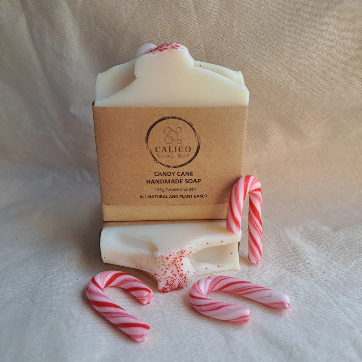 Calico Soap Bar - Candy Cane Soap