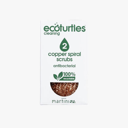 Eco Turtles - Antibacterial Copper Spiral Scrubs (Pack of 2)