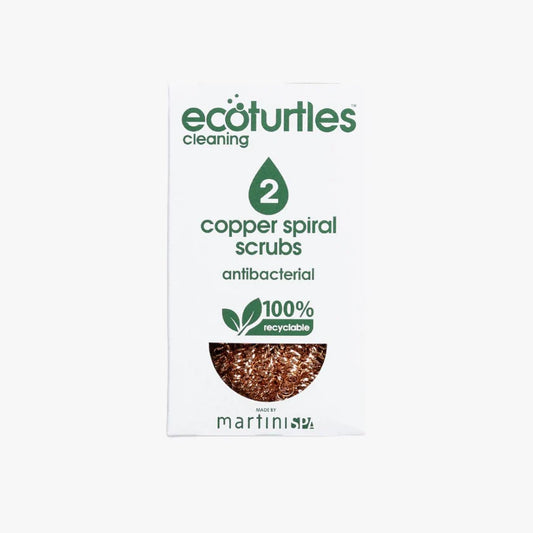 Eco Turtles - Antibacterial Copper Spiral Scrubs (Pack of 2)