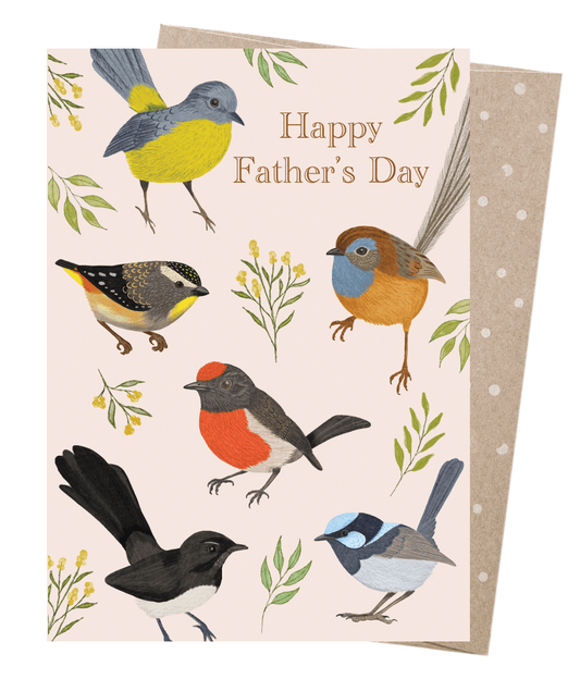 Earth Greetings - Greeting A5 Cards | Father's Day - Little Birdies