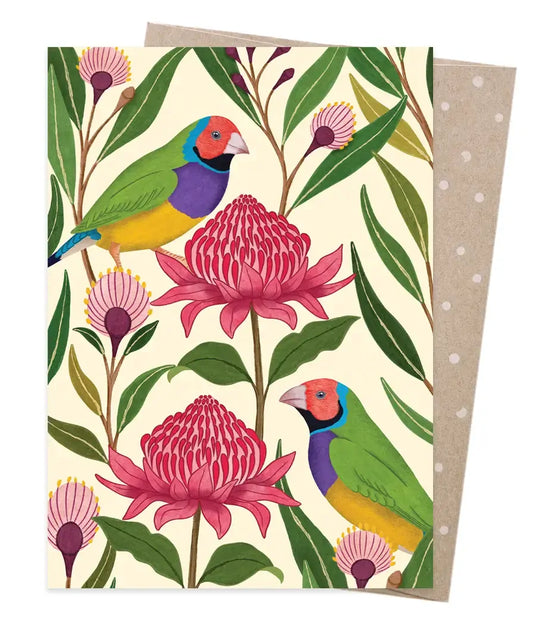 Earth Greetings - Greeting A5 Cards | Gouldian Finches