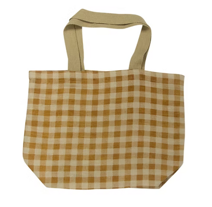 Apple Green Duck - Gingham Tote